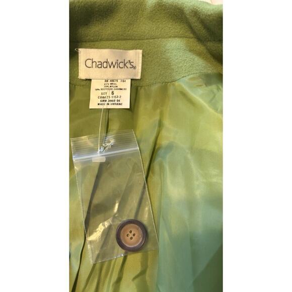 Chadwicks Light Green Blazer 6 Wool Nylon Cashmere Vintage Soft Lined Recycled - Picture 8 of 9
